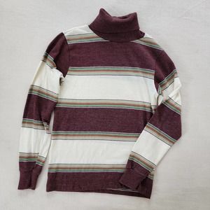 Vintage Neutral Striped Turtleneck Shirt kidd 10/12
